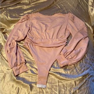 Light pink long sleeve bodysuit